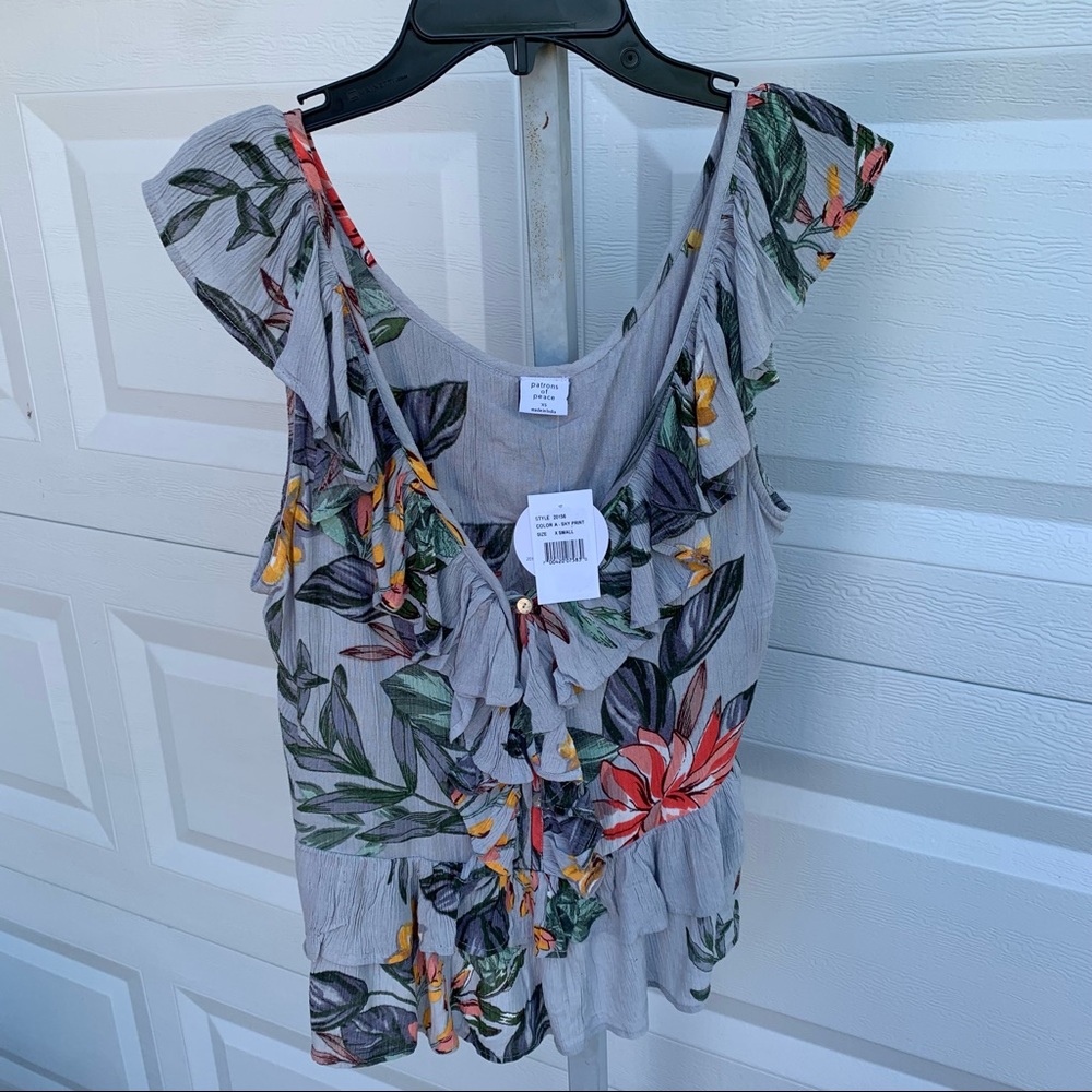 Patrons of peace women summer ruffle top